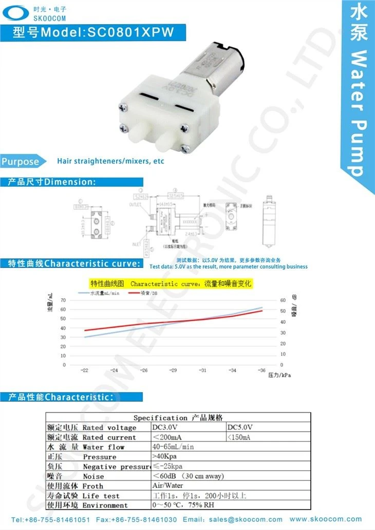 info-1-1 Miniature Pump Is Used For Low Flow Control Of The Breast Pump 30-80ml